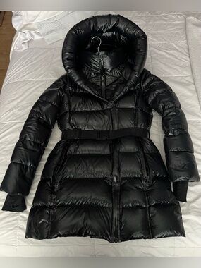 Rudsak Black Quilted Puffer Coat with Hood XS